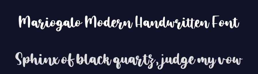 Mariogalo Modern Handwritten Font by balpirick — Script Handwritten Font — thumbnail 2