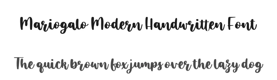 Mariogalo Modern Handwritten Font by balpirick — Script Handwritten Font