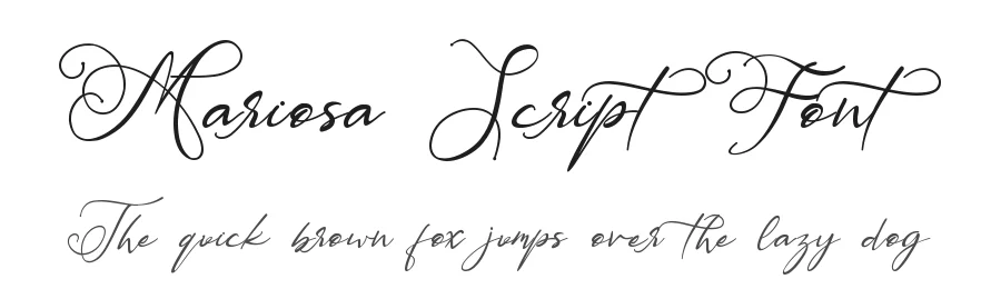 Mariosa Script Font by Leterara β Script Handwritten Font