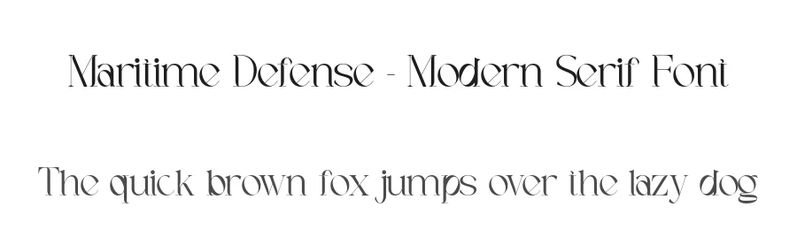 Maritime Defense – Modern Serif Font by 177Studio — Display Font