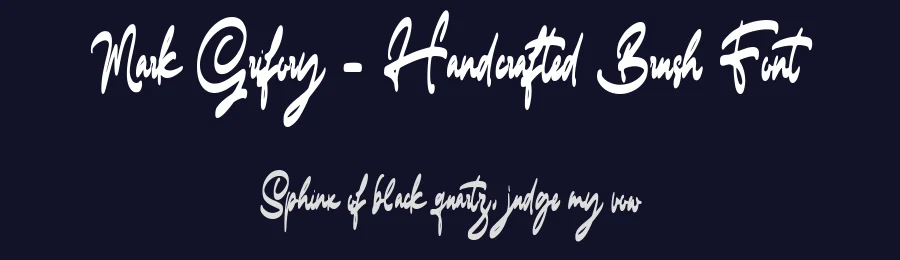 Mark Grifory – Handcrafted Brush Font by Krismagraph — Script Handwritten Font — thumbnail 2