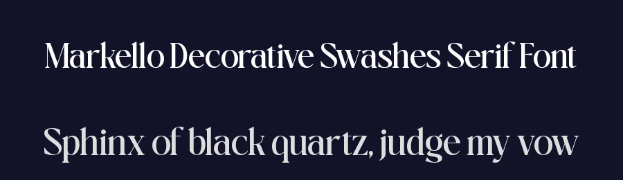 Markello Decorative Swashes Serif Font by Amorfa Type — Decorative Font — thumbnail 2