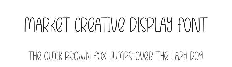 Market Creative Display Font by creativeletter — Display Font