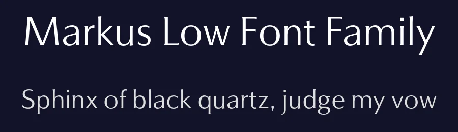 Markus Low Font Family by Jonathan Hill — Display Font — thumbnail 2
