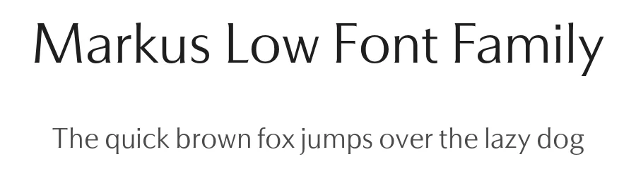 Markus Low Font Family by Jonathan Hill — Display Font