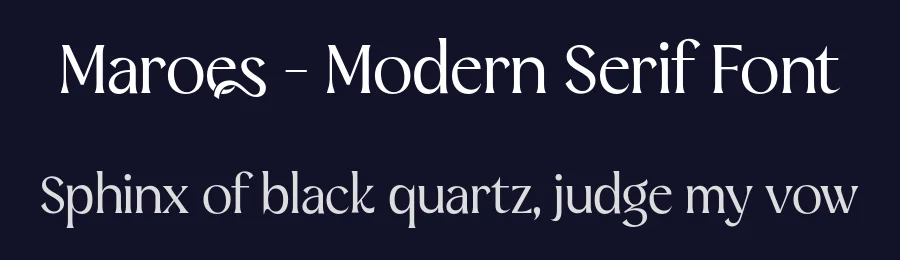 Maroes – Modern Serif Font by Aiquitype — Serif Font — thumbnail 2