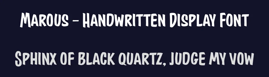 Marous – Handwritten Display Font by afkaristudio — Display Font — thumbnail 2