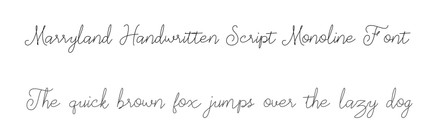 Marryland Handwritten Script Monoline Font by UI Creative — Script Handwritten Font