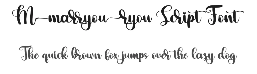 Marryou Script Font by bearydsgn — Script Handwritten Font