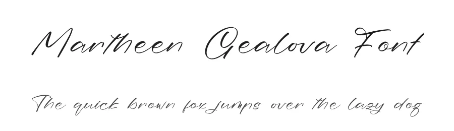 Martheen Gealova Font by perspectype — Script Handwritten Font