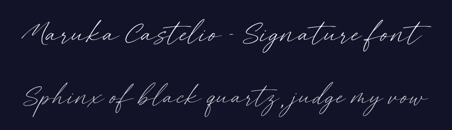 Maruka Castelio – Signature font by majelis art — Decorative Font — thumbnail 2