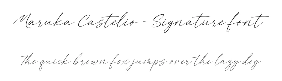 Maruka Castelio – Signature font by majelis art — Decorative Font