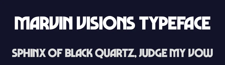 Marvin Visions Typeface by Mathieu Triay — Sans Serif Font — thumbnail 2