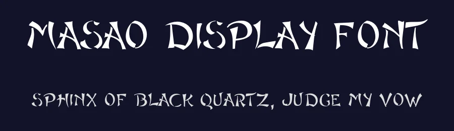Masao Display Font by Jonathan Paterson — Display Font — thumbnail 2