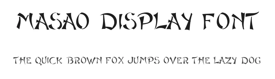 Masao Display Font by Jonathan Paterson — Display Font