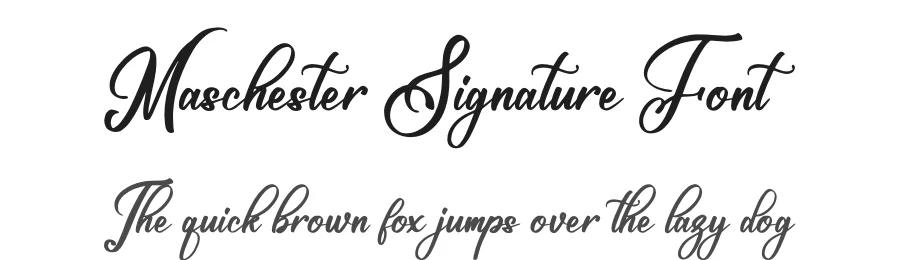Maschester Signature Font by perspectype — Script Handwritten Font