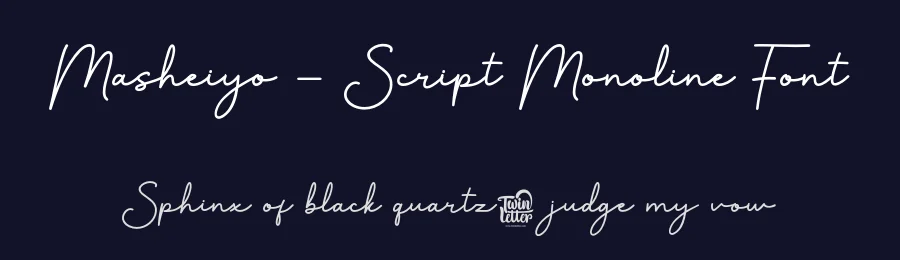 Masheiyo – Script Monoline Font by twinletter — Script Handwritten Font — thumbnail 2