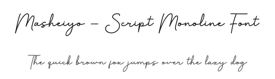 Masheiyo – Script Monoline Font by twinletter — Script Handwritten Font