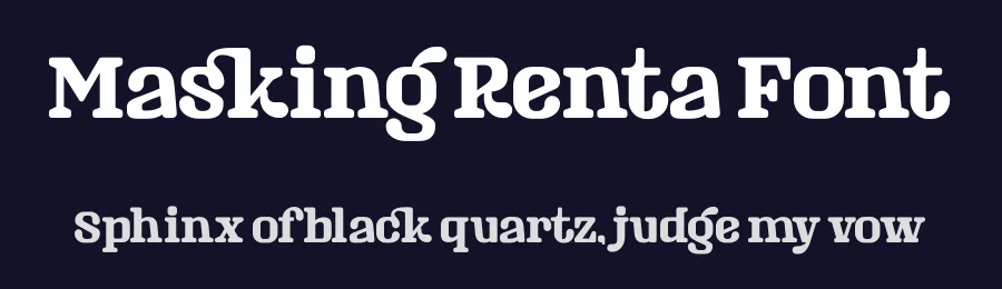 Masking Renta Font by Rismatype — Serif Font — thumbnail 2