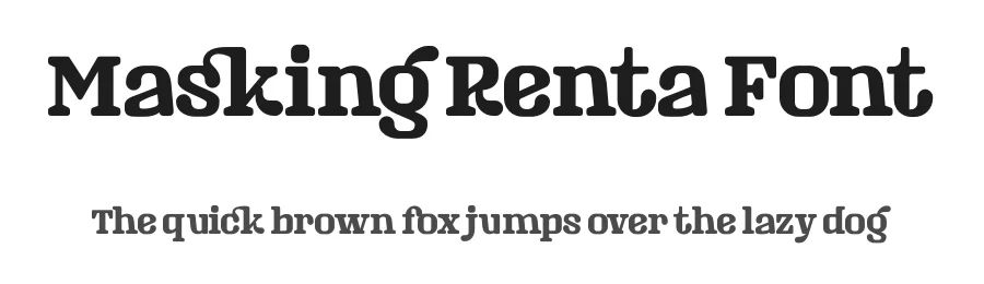 Masking Renta Font by Rismatype — Serif Font