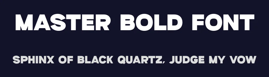 Master Bold Font by Graphicxell — Sans Serif Font — thumbnail 2