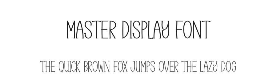Master Display Font by Wati Studio — Display Font