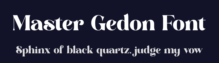 Master Gedon Font by timelesstype.co — Display Font — thumbnail 2