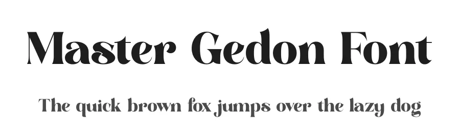 Master Gedon Font by timelesstype.co — Display Font
