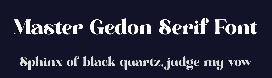 Master Gedon Serif Font by timelesstype.co — Display Font — thumbnail 2