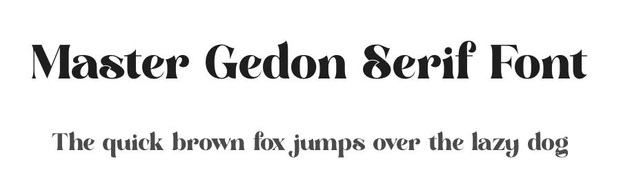 Master Gedon Serif Font by timelesstype.co — Display Font