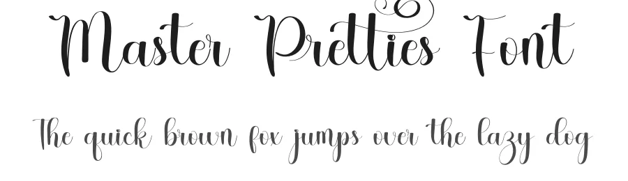 Master Pretties Font by freshtypeink — Script Handwritten Font