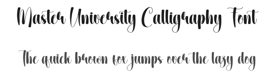 Master University Calligraphy Font by creativeletter — Script Handwritten Font