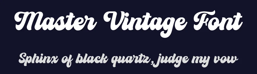 Master Vintage Font by keithzo — Script Handwritten Font — thumbnail 2