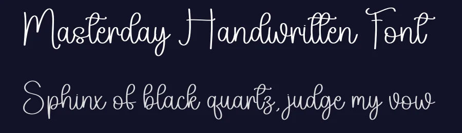 Masterday Handwritten Font by creativeletter — Script Handwritten Font — thumbnail 2