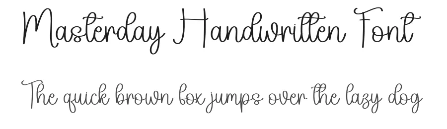 Masterday Handwritten Font by creativeletter — Script Handwritten Font