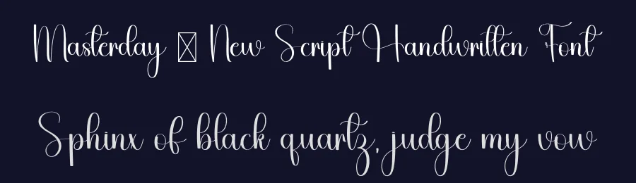 Masterday – New Script Handwritten Font by freshtypeink — Script Handwritten Font — thumbnail 2
