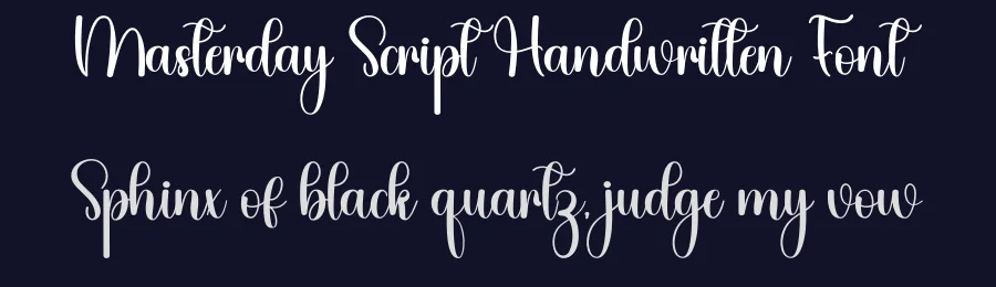 Masterday Script Handwritten Font by inermediaSTUDIO — Script Handwritten Font — thumbnail 2