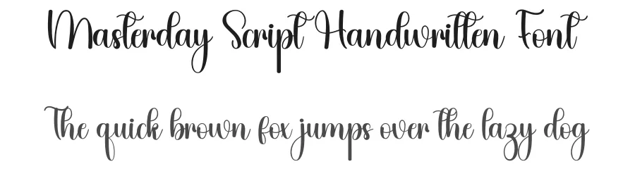 Masterday Script Handwritten Font by inermediaSTUDIO — Script Handwritten Font