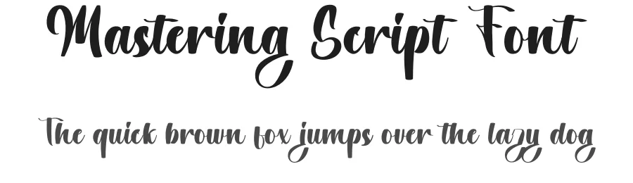 Mastering Script Font by freshtypeink — Script Handwritten Font