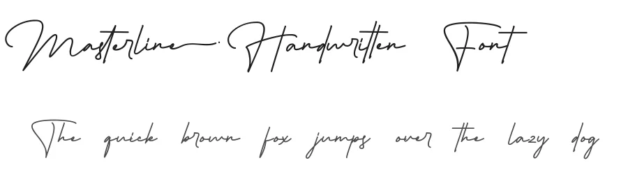 Masterline Handwritten Font by VinType — Script Handwritten Font