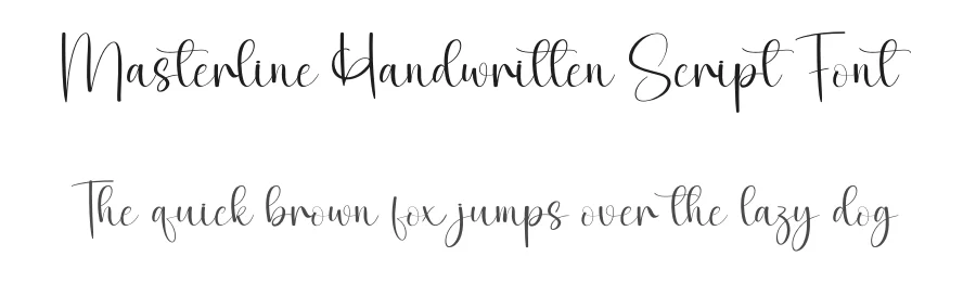 Masterline Handwritten Script Font by andikastudio — Script Handwritten Font