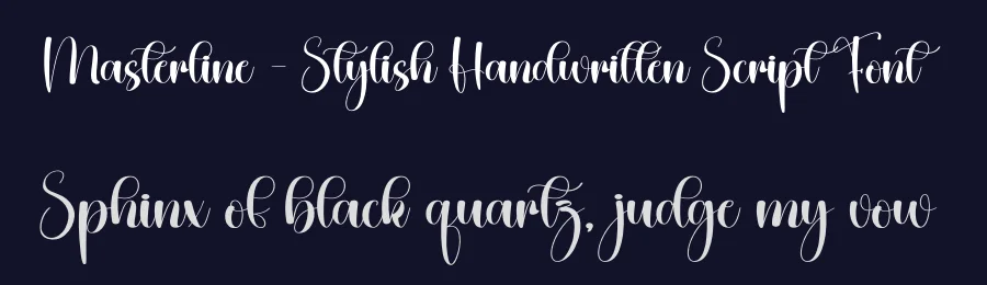 Masterline – Stylish Handwritten Script Font by creativeletter — Script Handwritten Font — thumbnail 2