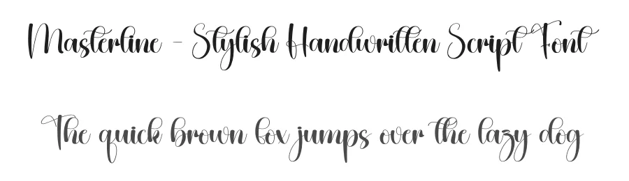 Masterline – Stylish Handwritten Script Font by creativeletter — Script Handwritten Font