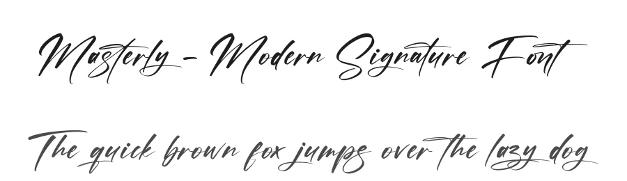 Masterly – Modern Signature Font by letternity — Script Handwritten Font