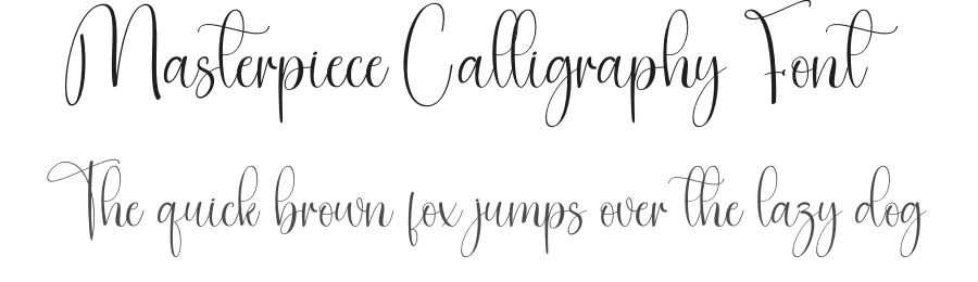 Masterpiece Calligraphy Font by creativeletter — Script Handwritten Font