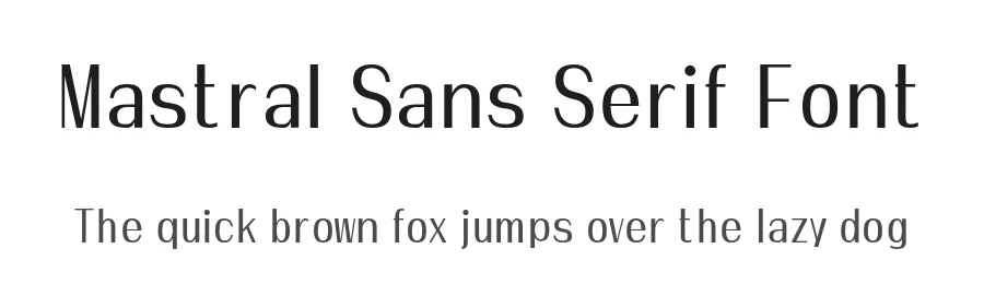 Mastral Sans Serif Font by Arief rochman — Sans Serif Font