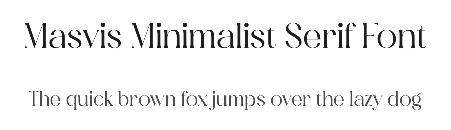 Masvis Minimalist Serif Font by Storytype — Serif Font