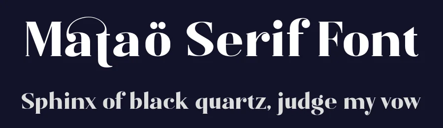 Mataö Serif Font by Identitype — Decorative Font — thumbnail 2