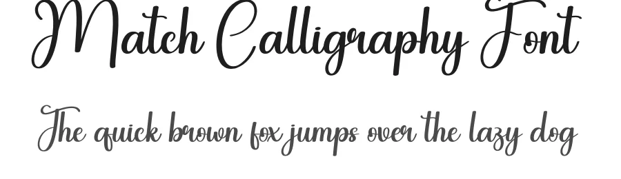 Match Calligraphy Font by andikastudio — Script Handwritten Font