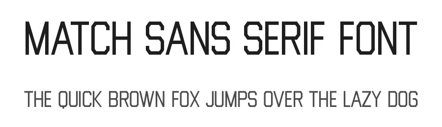 Match Sans Serif Font by Funtype — Decorative Font